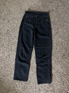 American Eagle Outfitters Women's Black Straight-Leg Jeans